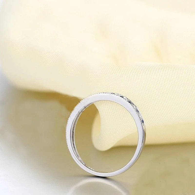 Стерлинговое Серебро 925 Pave 0.2CT натуральные бриллианты& сапфиры обручальные свадебные женские модные ювелирные изделия кольцо