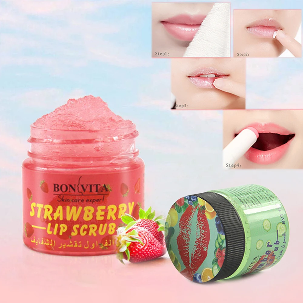 

Lip Exfoliator Sugar Scrub Moisturizer Reduce Lip Lines Lip Plumper Gloss Remove Dead Skin Care Collagen Lip Mask TSLM1