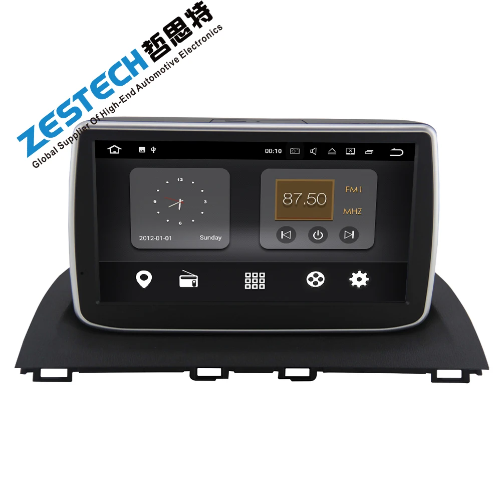 Cheap 9 inch android car dvd player for Mazda Axela 2014-2017 with radio/gps/wifi/3g/camera/usb/obd multimedia system 1