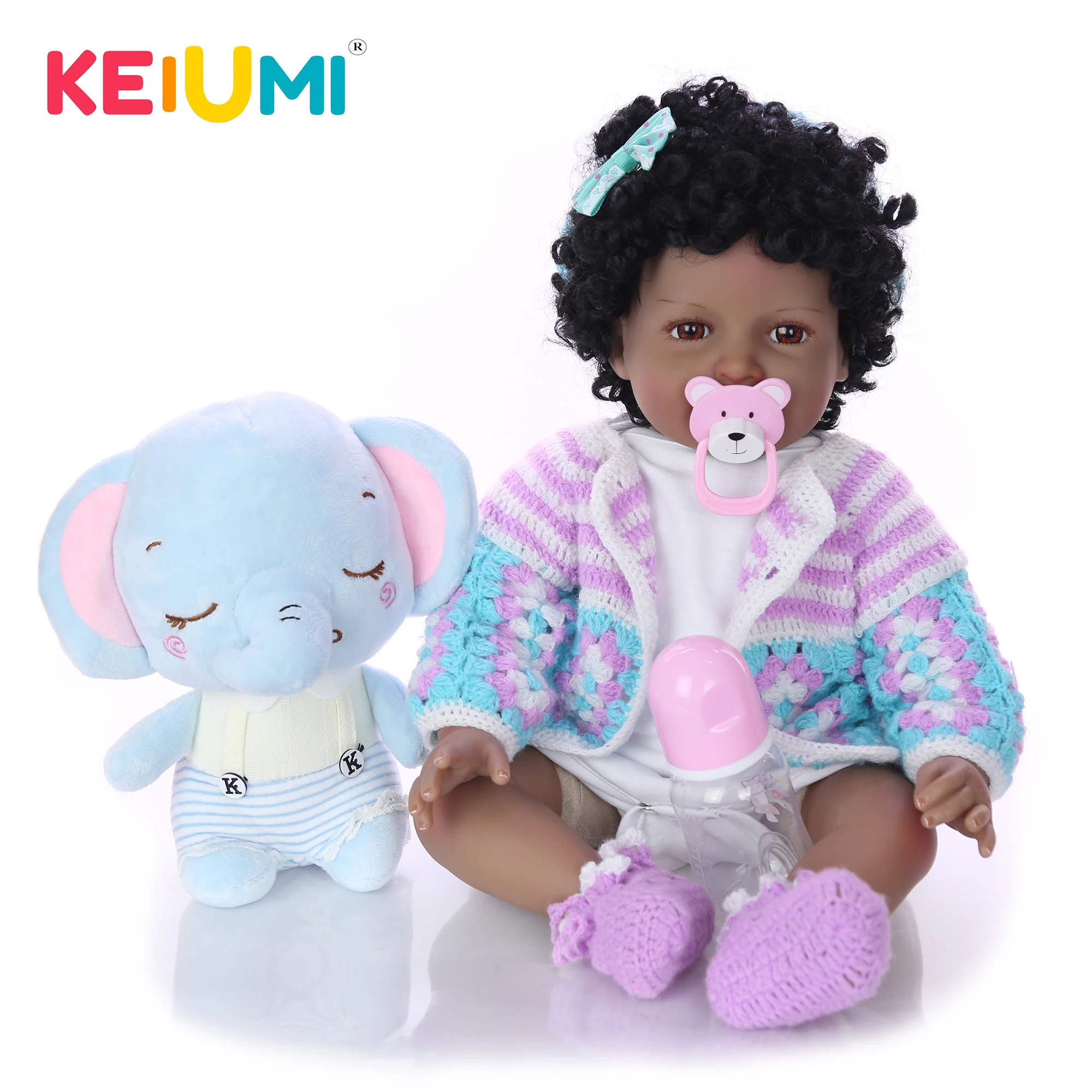 Новый Reborn Baby милые куклы Boneca черный Skin22 &quotМягкая силиконовая Возрожденный