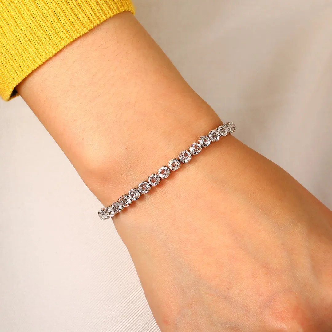 New Fashion Tennis Bracelet For Women Multicolor Cubic Zirconia Charm Bracelets & Bangles Femme Wedding Jewelry Crystal Bracelet
