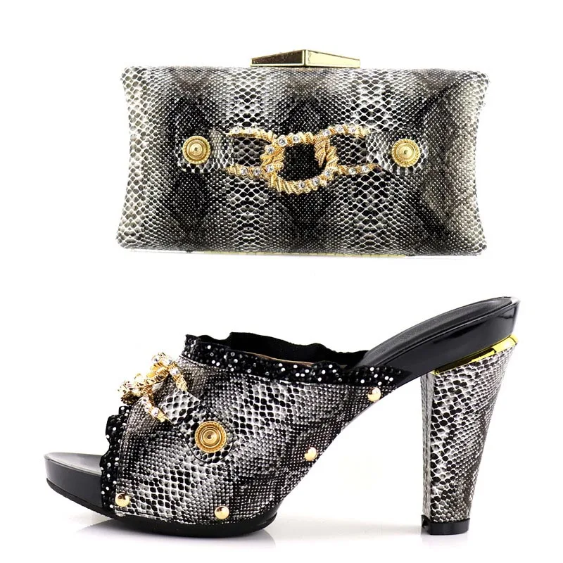 

Italian leopard print Shoes with Matching Bags Shoes and Bag Set African Sets 2018 African Women Italian Shoes and Bag Sets