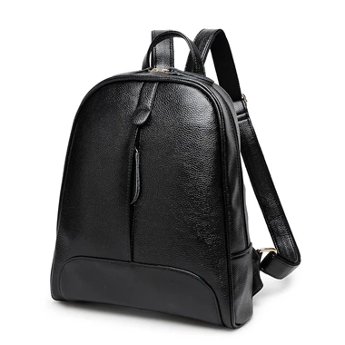 Женская сумка в западном стиле, женский рюкзак, Одноцветный Школьный рюкзак, Женский Повседневный Рюкзак Mochila, школьный рюкзак - Цвет: new black