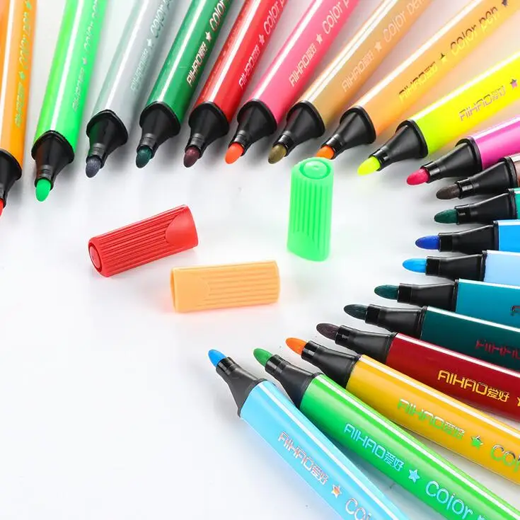 12 set/lot Watercolor Color Paint Pen Highlighters Promotional Markers Gift Stationery | Канцтовары для офиса и дома