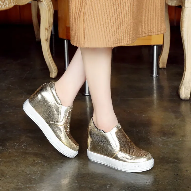 College loafers leisure wind wedge heel size 32-45 yards single shoe tide 1228 waterproof Taiwan students