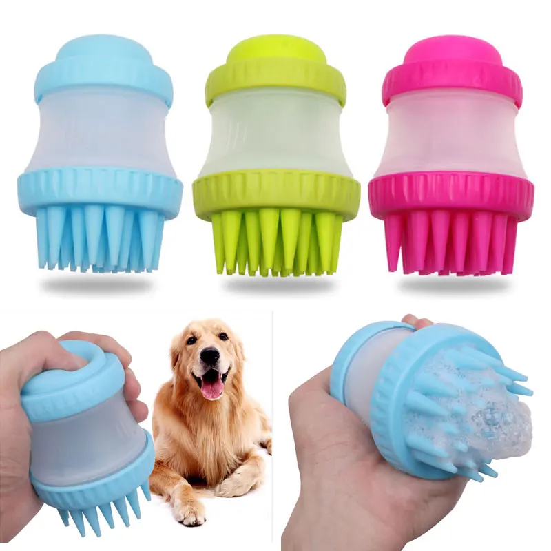 

Dog Bath Brush Comb Multifunction Silicone Pet Massage Grooming Shampoo Brush bathing Cleaning tool for dog cat