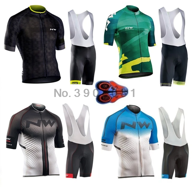 

NW 2019 Quick-Dry Cycling Jersey Set MTB Road Bicycle Clothing Breathable Mountain Bike Clothes Cycling Set ropa ciclismo hombre