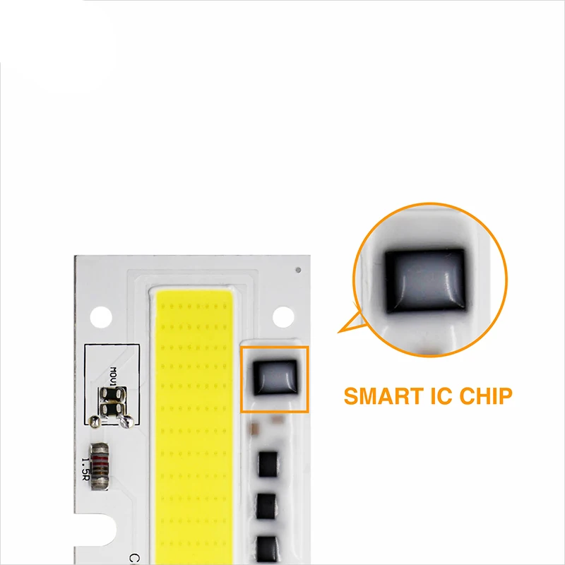 Умный IC светодиодный светильник COB Чип IP65 30 Вт 50 70 100 150 AC 220 В 110 Высокая мощность