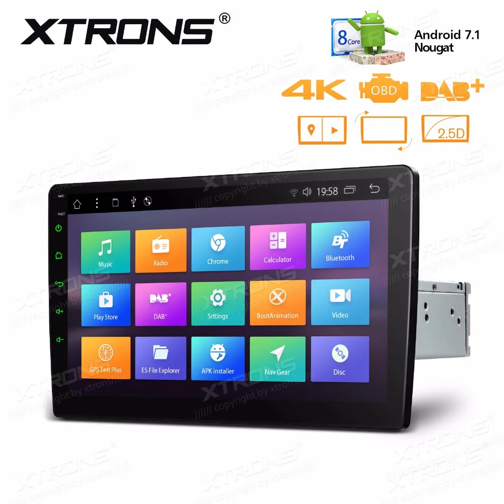 Excellent 10.1" Android 7.1 Octa Core Radio 32GB Rotatable Face Panel 2.5D Curved Screen Car Stereo Player GPS OBD DVR 2 DIN No DVD 0 Excellent 10.1" Android 7.1 Octa Core Radio 32GB Rotatable Face Panel 2.5D Curved Screen Car Stereo Player GPS OBD DVR 2 DIN No DVD 0