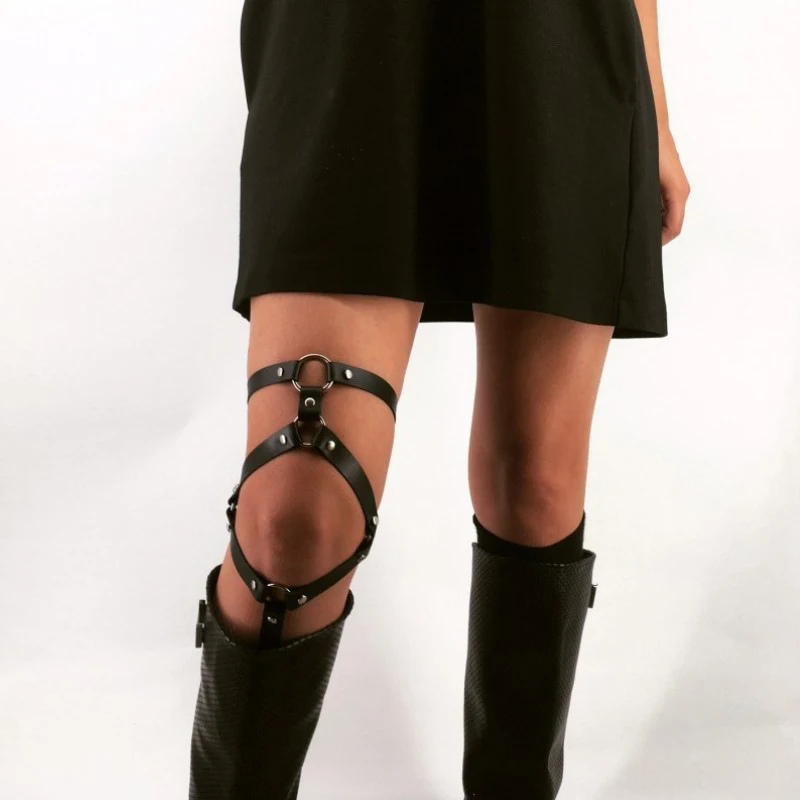  Fashion Sexy Lingerie Stockings Women Leather Garter Belts Body Bondage From Waist To Leg Sculpting