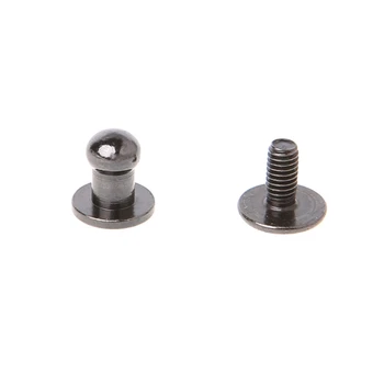 

Newest 10Pcs 5mm Belt Screw Brass Solid Rivets Stud Head Leather Craft Nail Wallet Globular Stud