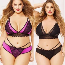 Сексуальный женский комплект с бюстгальтером, кружевной бюстгальтер с эффектом пуш-ап, нижнее белье без косточек, комплект нижнего белья, женский бюстгальтер, комплект нижнего белья размера плюс, 3XL-5XL