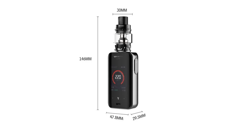 220 Вт Vaporesso люкс S с SKRR-S баком Vape комплект с 8 мл атомайзером VS Vaporesso люкс вейп-комплект электронной сигареты