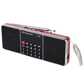 

Hot - Mini Portable Rechargeable Stereo L-288 FM Radio Speaker LCD Screen Support TF Card USB Disk MP3 Music Player Loudspeaker