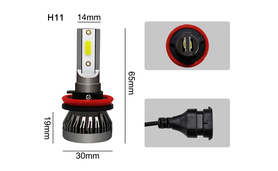 AVACOM 8000K 4300K H7 LED Bulbs H4 LED Car Headlight H1 H8 H9 H11 9005 HB3 9006 HB4 12V 8000LM Auto Headlamp LED 3000K 6500K 60W (5)
