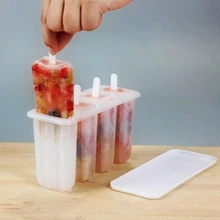 3 шт./компл. 4 ячейки форма для мороженого пластик замораживание форма для изготовления мороженого Форма для мороженого леденец плесень лоток сковорода инструмент Diy пресс-формы