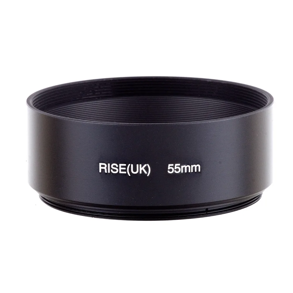 55mm Standard Metal Lens lenses Hood Black for Digital Canon Nikon Sony