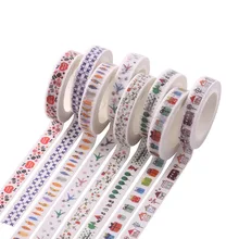 Cityscape Size 8mm*10m Washi Tapes DIY Ship Sheep Butterfly Paper Masking Tape Decorative Adhesive Tapes Scrapbooking Stickers