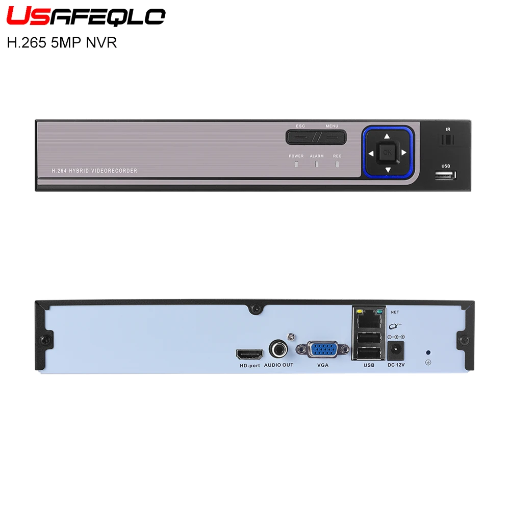 USAFEQLO H.265 H.264 8CH 16CH IP Камера NVR камеры видеонаблюдения CCTV Системы P2P ONVIF 4*5 Мп/8*4 Мп ONVIF в реальном времени XMEye P2P