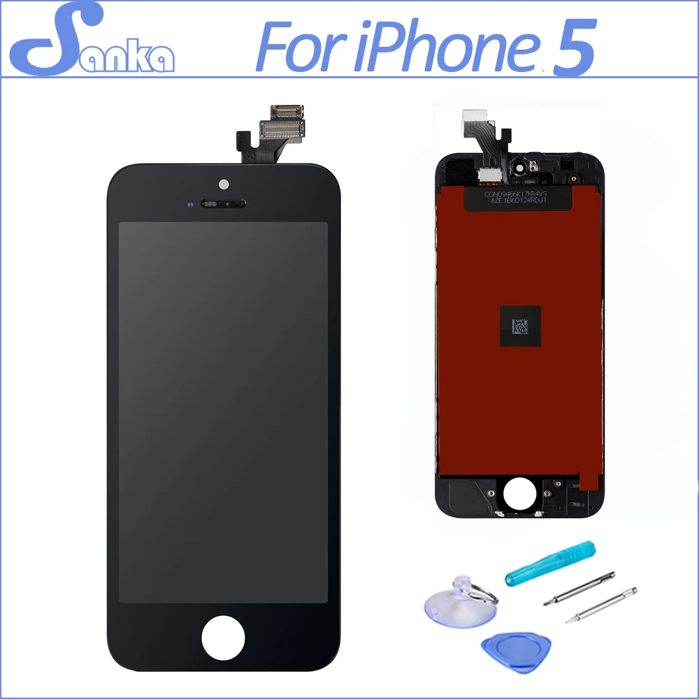 

Grade AAA for LCD iPhone 5 LCD Touch Screen Replacement With Display Digitizer Ecran Assembly Black & White Tools