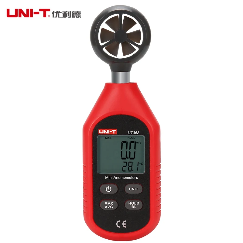 

UNI-T UT363 Digital Wind Speed Tester Anemometer 0-30m/s Air Flow Measurement C/F Temperature Meter LCD Handheld