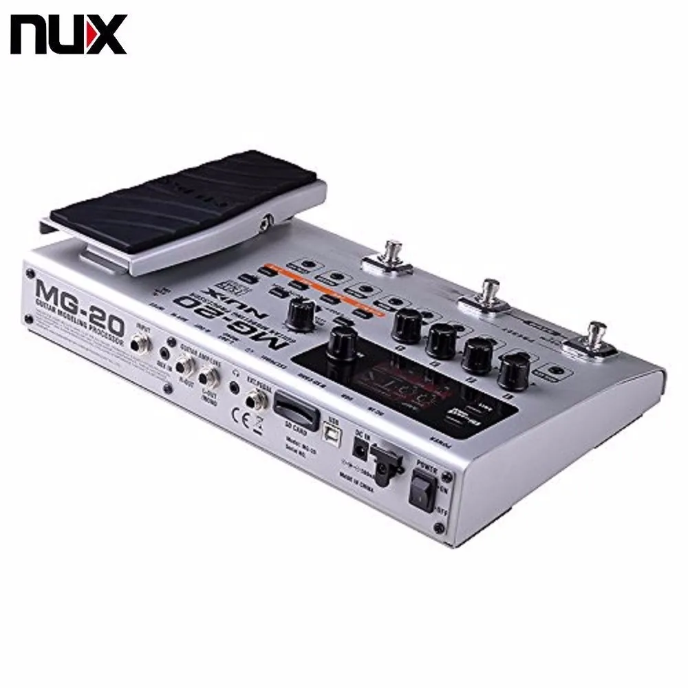 Гитарный мультиэффектный усилитель педали черный NUX MG-20 Digitech мультиэффектный моделирующий процессор гитарная петля/объем