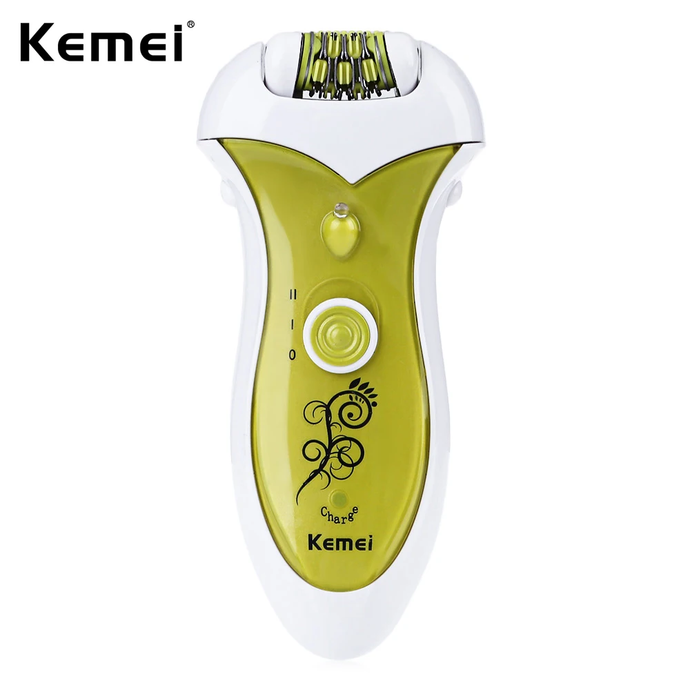 Kemei KM 1901 2 In 1 Rechargeable Electric Epilator Women Body Face Leg