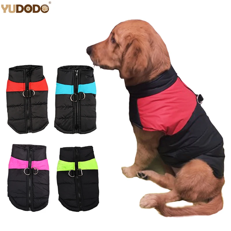 

Winter Warm Dog Clothes Waterproof Zip-up Pet Padded Vest Jacket Coat For Medium Large Dogs Ropa Para Perros S-5XL