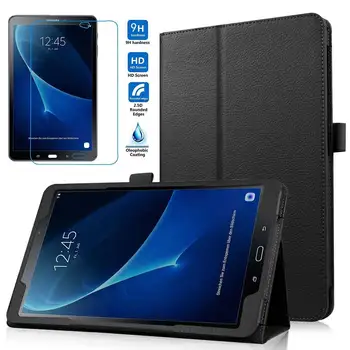 

SMART BLACK + Film GLASS Case Cover for Samsung Galaxy Tab A 10.1 2016