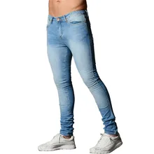 Легкие мужские джинсы синего цвета, брюки, модные мужские повседневные узкие брюки без дыр, обтягивающие джинсы на молнии для мужчин