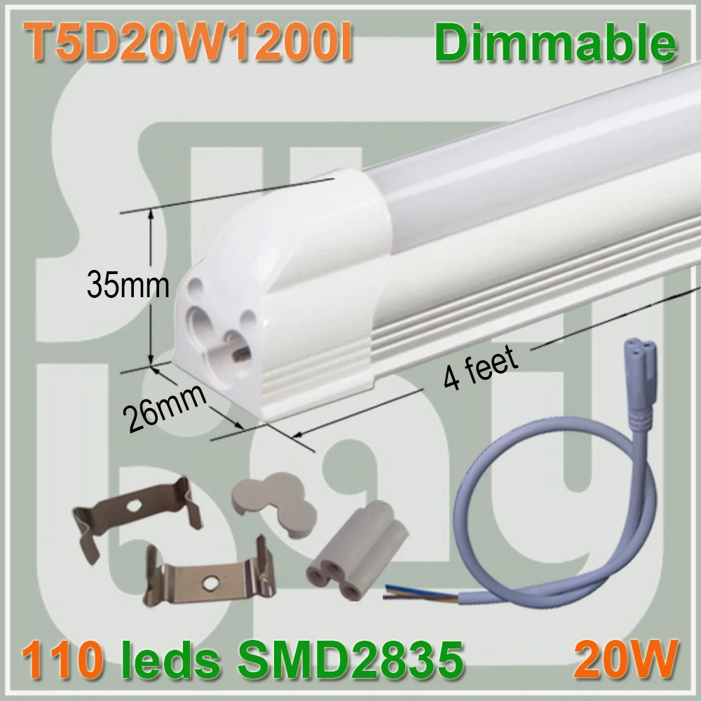 4pcs lot Dimmable font b LED b font integrated T5 font b tube b font 4ft