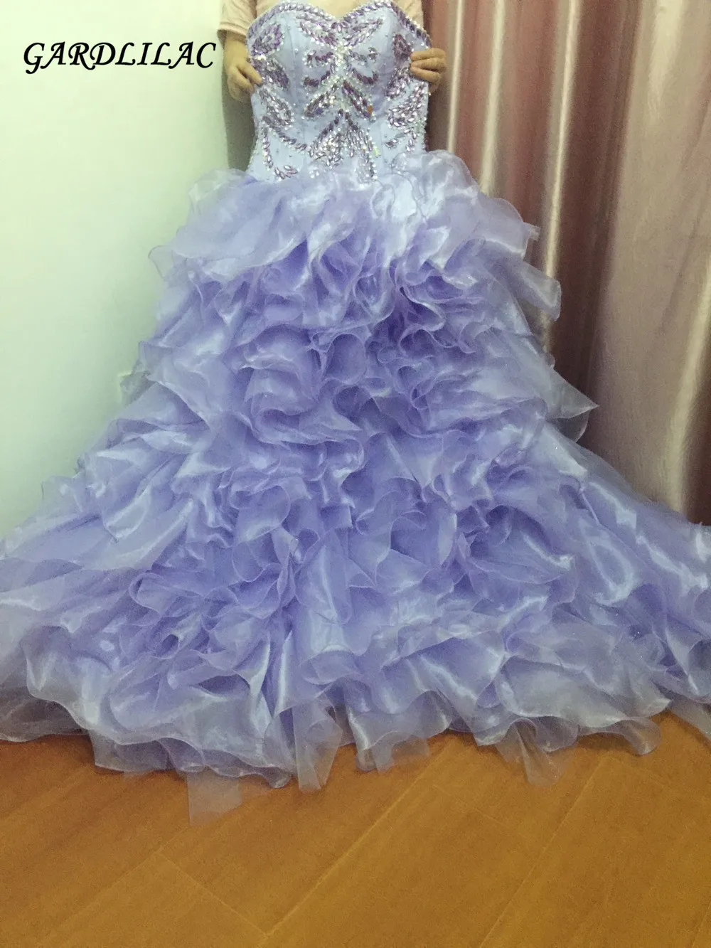 Лаванды Пышное Бальное Платье С Бисером Дешевые Quinceanera платья Sweet 16 платья Vestidos De 15 Anos