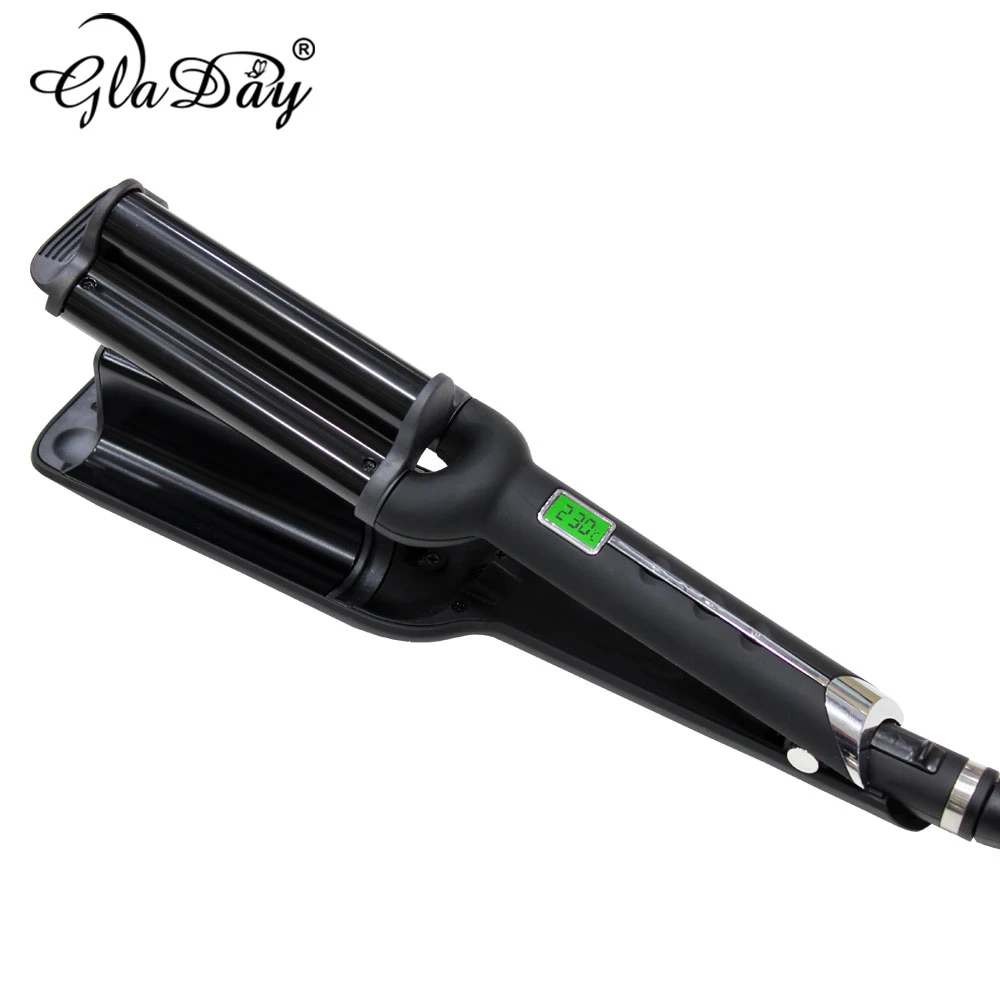 Lcd Sac Bigudi 3 Varil Sac Masasi Seramik Sac Uclu Dalga Demir Buyuk Uc Varil Sac Bigudi Elektrikli Cift Voltaj Curler Roller Hair Curlers Rollershair Waver Aliexpress