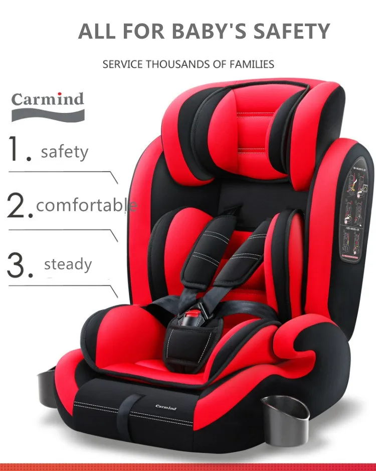 Carmind ЕС сертифицированы детское автокресло детское кресло безопасности автомобильное сиденье режимная Группа 1/2/3,9 месяца до для детей 12 лет ISOFIX, если стоимость заказа больше или равна 5 долл. США купон