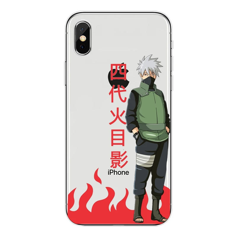 Moda аниме Uzumaki Наруто Саске Какаши Мягкий ТПУ Tampa Da Caixa Do PC для iPhone Da Apple X XR XS Max 8 7 6 Plus 5 4 Coque - Цвет: TPU