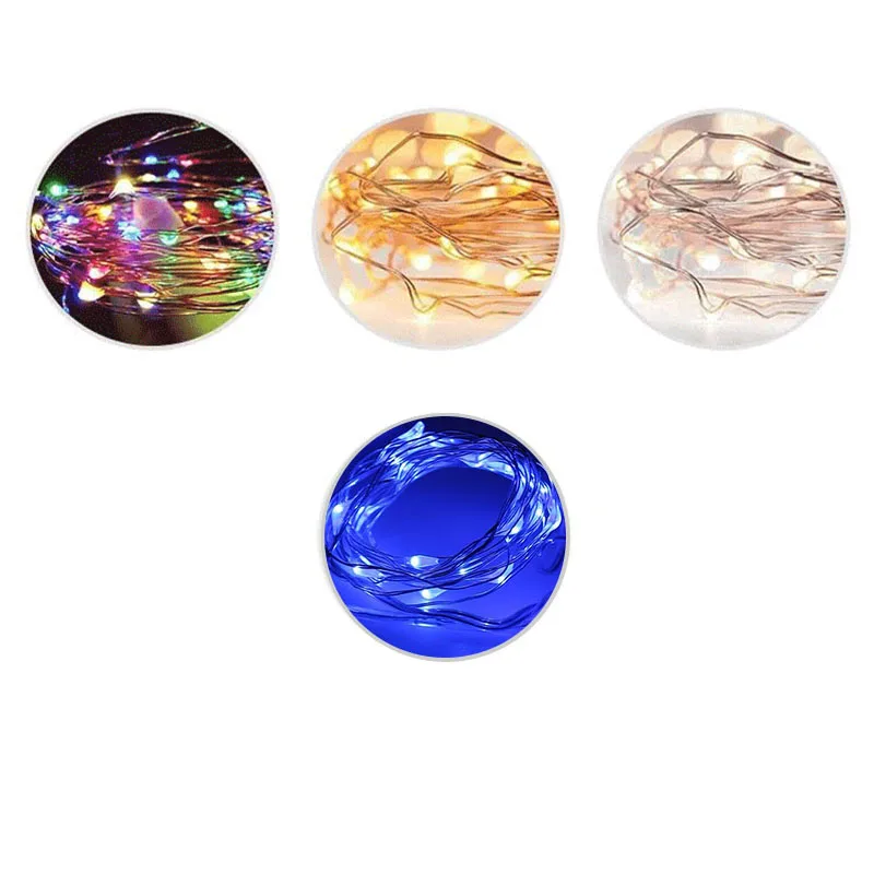 10/20m copper Wire Battery LED String Light with Remote Controller For Wedding Christma Party Holiday Halloween Decoration light