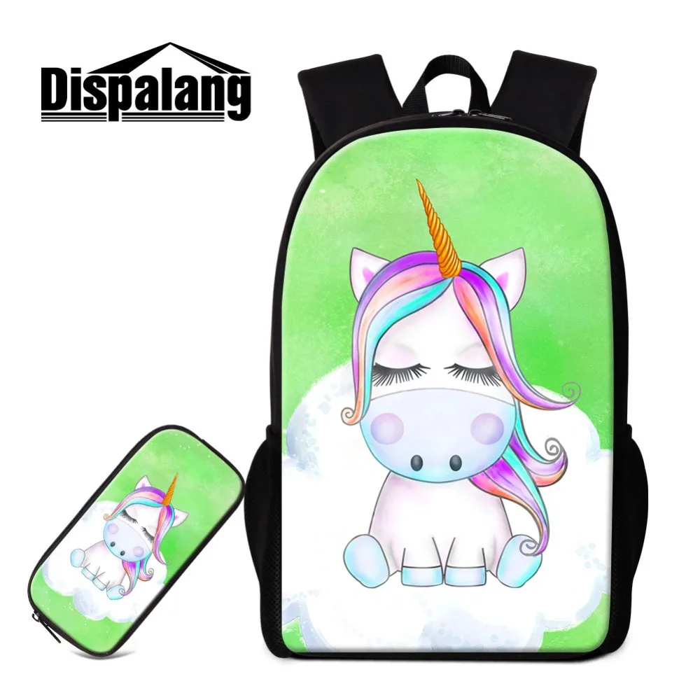 

Dispalang Dropshipping Unicorn School Backpack for Students Cute Pencil Case Girls Day Pack Personalized Book Bag for Children