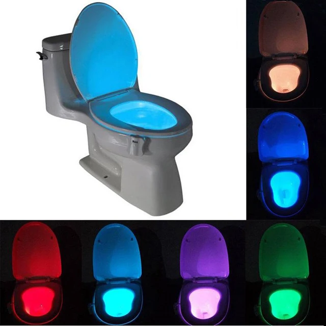 Sensor Led Toilet Light 8 Colors Battery Operated Lamp Lamparas Sensor Led Toilet Light 8 Colors Battery Operated Lamp Lamparas Human Motion Activated Pir Automatic