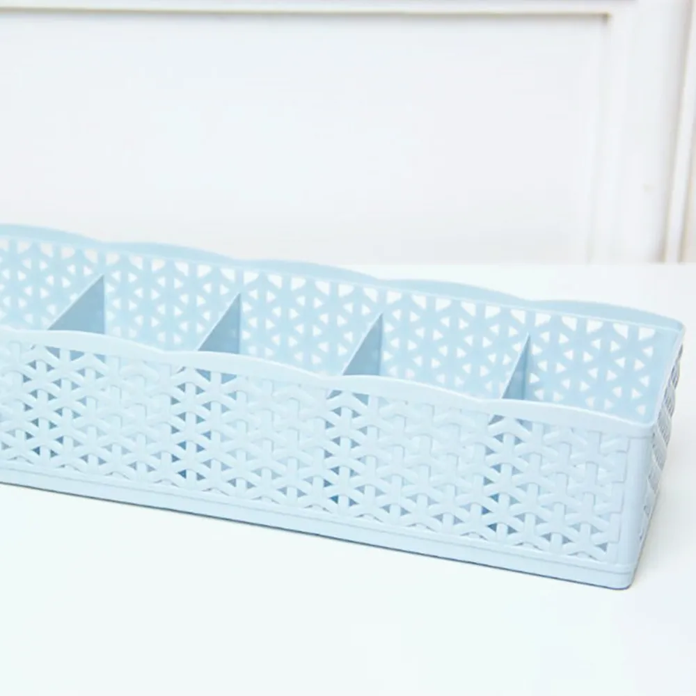Творческий 5 ячеек пластиковый органайзер коробка для хранения галстук бюстгальтер носки ящик косметический делитель мелочи прямоугольник