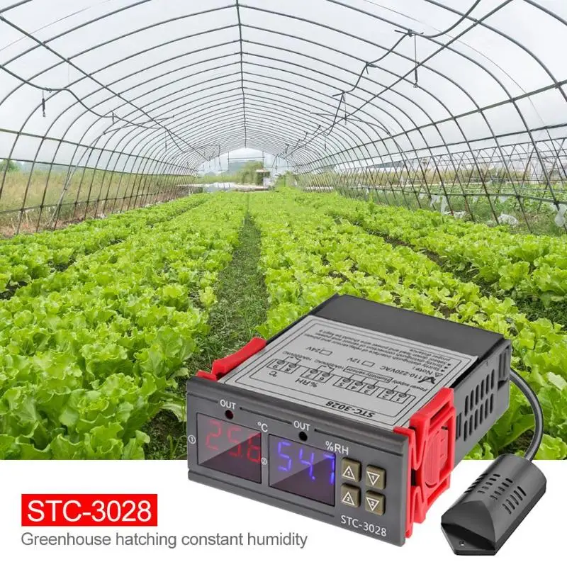 STC-3028 цифровой регулятор влажности воздуха термометр гигрометр осушитель 12 В 24 в 110-220 В для помещений измеритель влажности