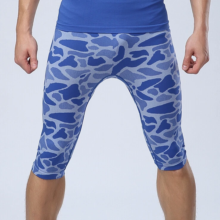 2015 мужская леопардовая тренировка для бегунов быстросохнущее обтягивающее функциональное нижнее белье для фитнеса Мужские штаны для