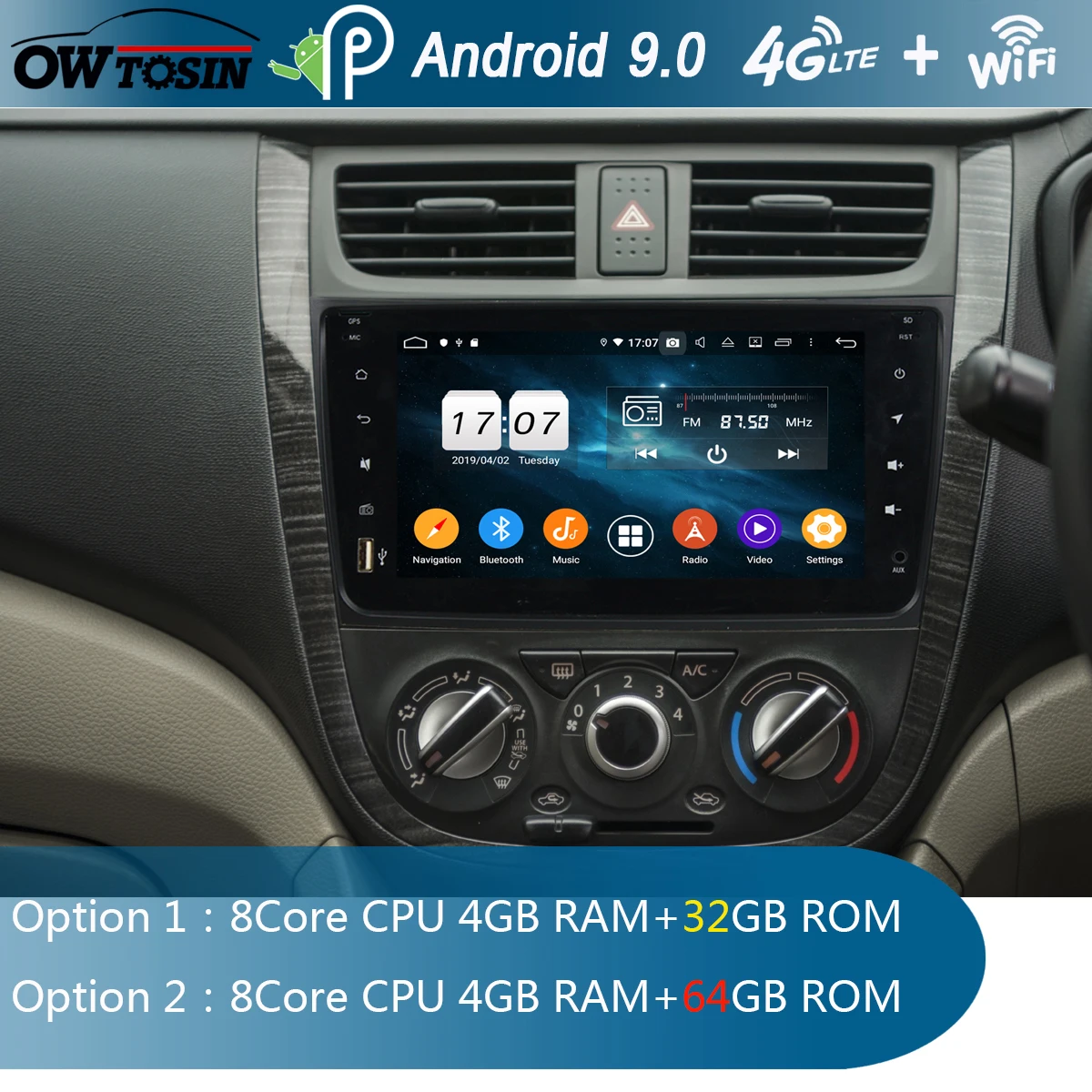Flash Deal 8"IPS 1920*1080 8Core 4G RAM+64G ROM Android 9.0 Car DVD Player For Suzuki Alto Celerio Cultus 2015 2016 DSP Radio GPS Parrot BT 1