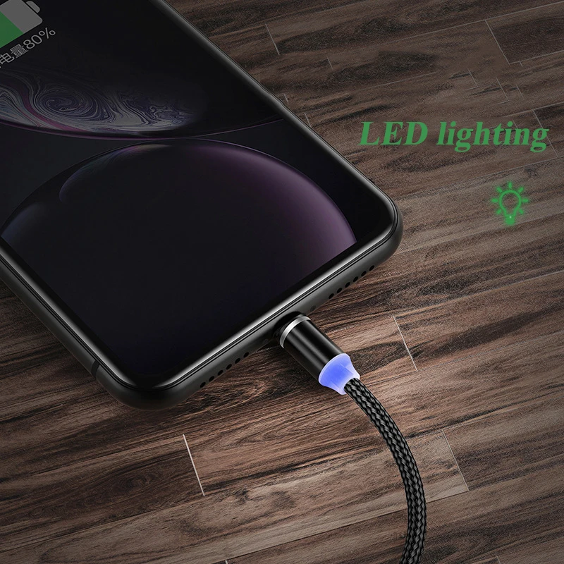 SAKZNR СВЕТОДИОДНЫЙ Магнитный зарядный кабель и Micro USB usb type C магнитное зарядное