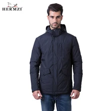 HERMZI Новая Коллекция Осень Куртка Мужская Ветровка Пальто Мужское Модная Синтепоновая Куртка Пиджак Синтепон Съемный Капюшон Европейский Размеры Одежда 4XL