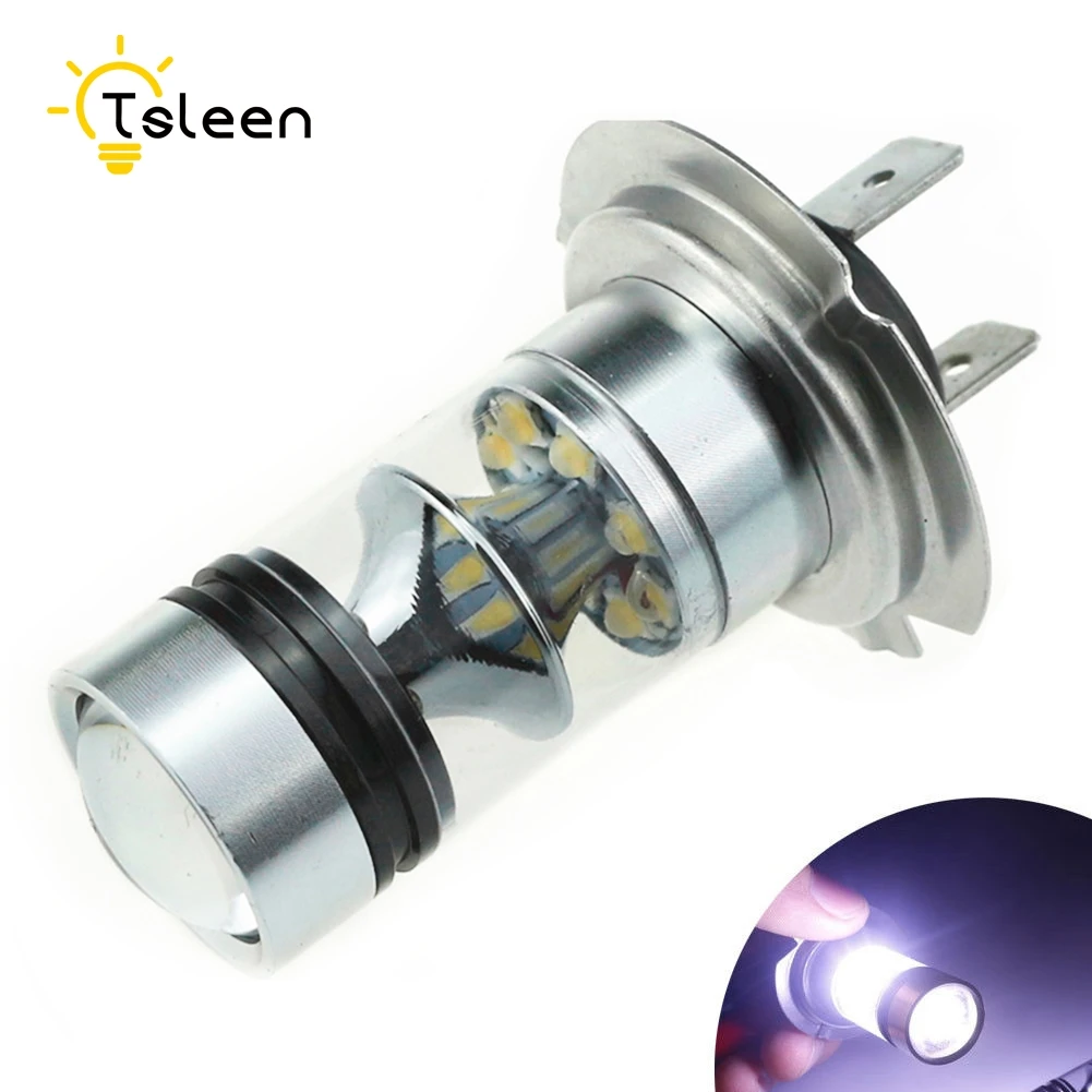 

TSLEEN 4x 10W 1000LM SHARP Chip H7 LED Fog Lamp 12V-24V Car Daytime Driving Lights Universal High Power LED Bulb 6000K White