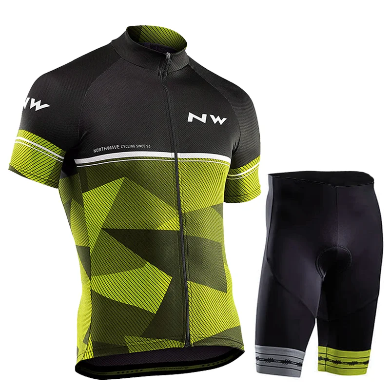 Лето NORTHWAVE команда Велоспорт Джерси быстросохнущая Ropa Ciclismo велосипед для мужчин одежда гель дышащий короткий комбинезон наборы - Цвет: 12