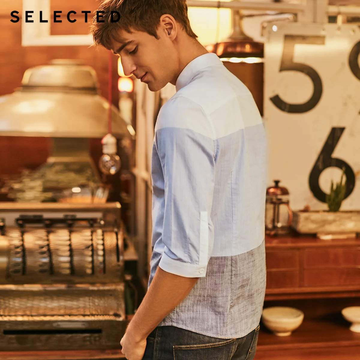 Tanie Wybrana męska 100% bawełna w różnych kolorach 3 4 rękawy koszula S | 419231523