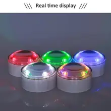 4 светодиодный круглый солнечный свет подземный погребенный ночник Водонепроницаемый Открытый Путь садовый газон ландшафтный светильник