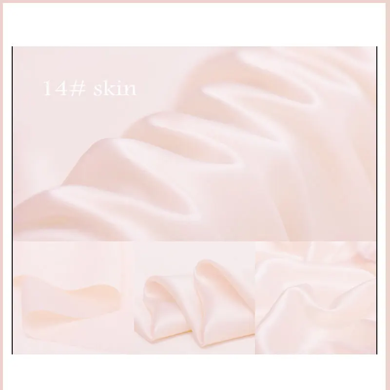 30 color 16 Momme 100% Pure Silk Satin Fabric Width 114cm Plain Dyed