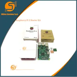 Raspberry Pi 3 стартовый комплект с Raspberry Pi 3 Model B + чехол + радиаторы Raspberry Pi 3 с wifi и bluetooth Бесплатная доставка